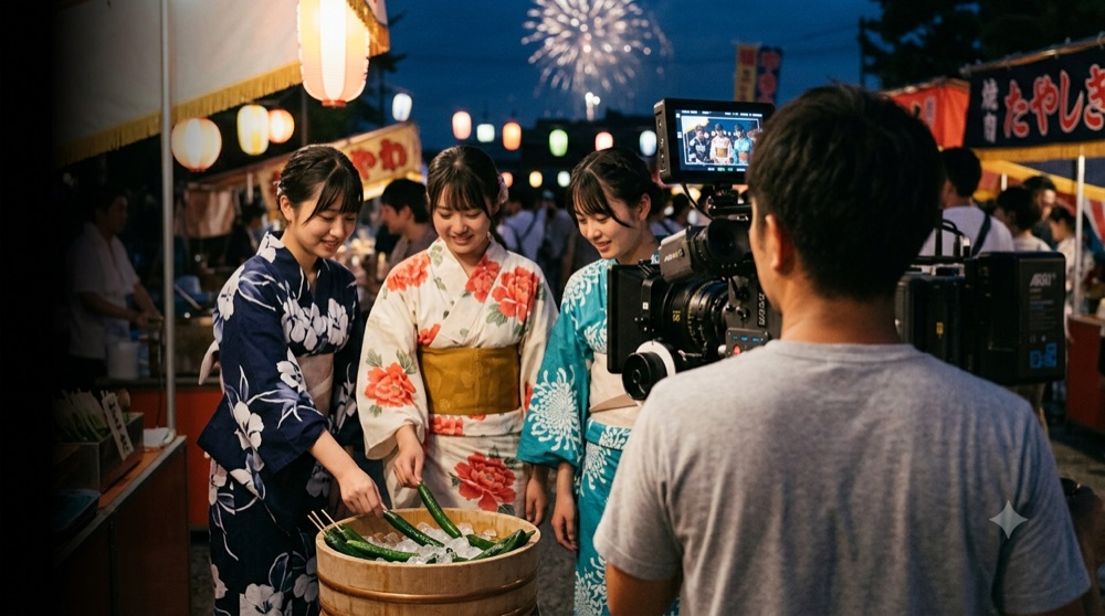 テレビ番組ロケ 出演者の出張着付け