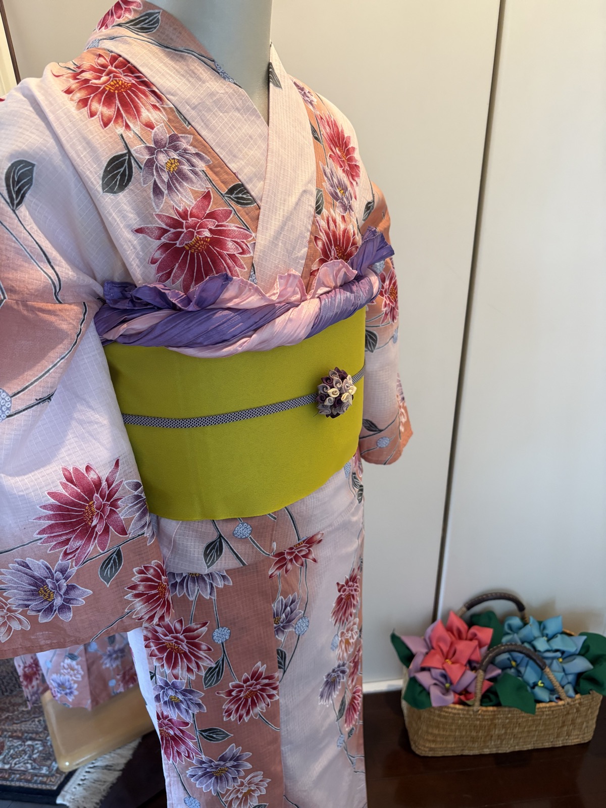 半幅帯、かわいい結び方。