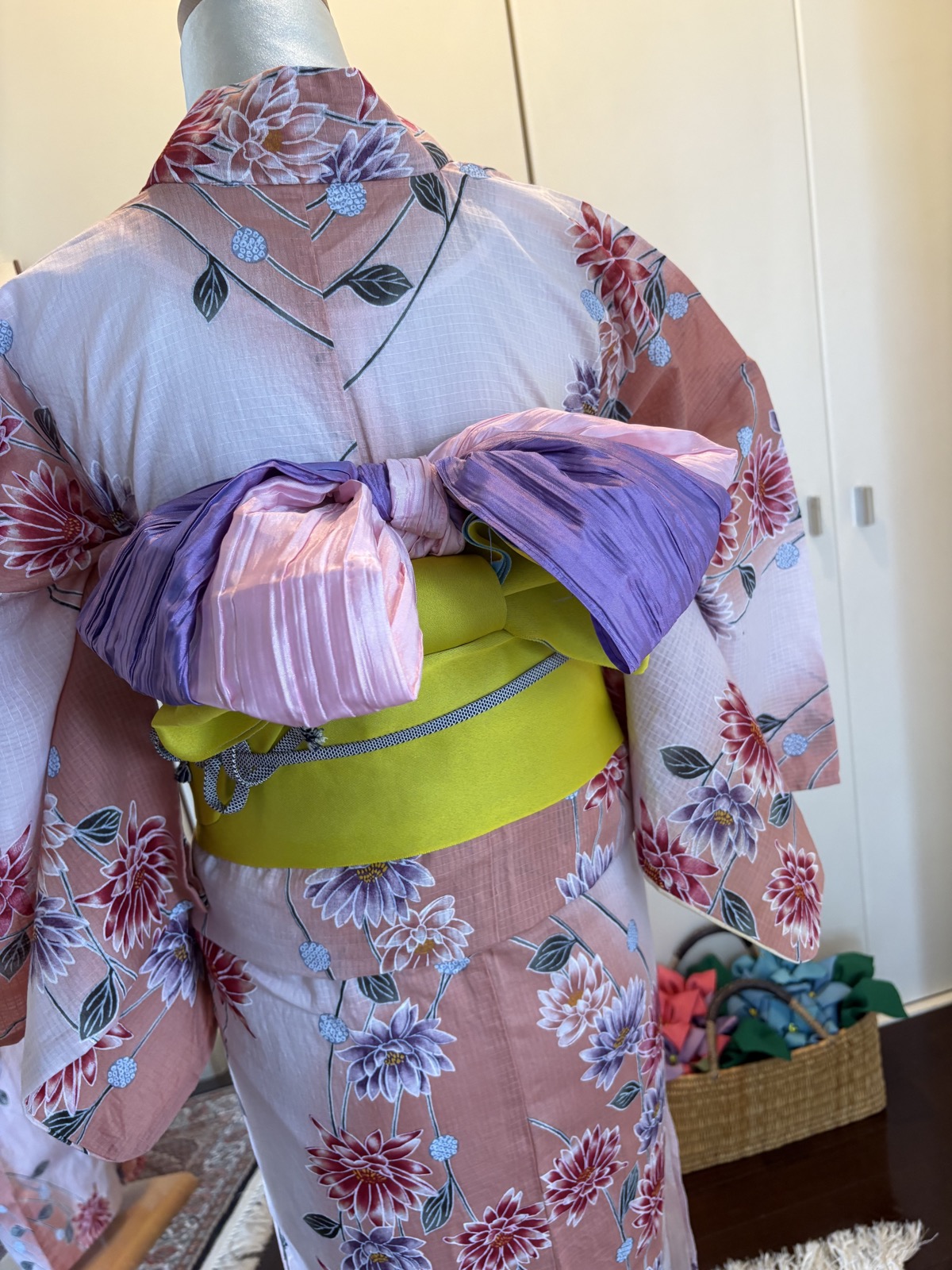 兵児帯の蝶々結び(後ろ姿)